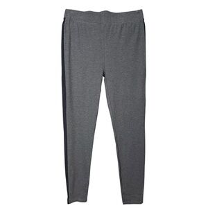 The White Company Lounge Leggings Medium Charcoal Black Side Stripe NWT